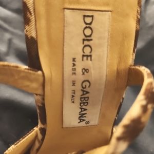 Dolce & Gabbana Tan and Brown Strappy Sandals